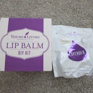 Young Living 2 x Lavender Calming Bath Bombs & Lip Balm DIY Kit Set